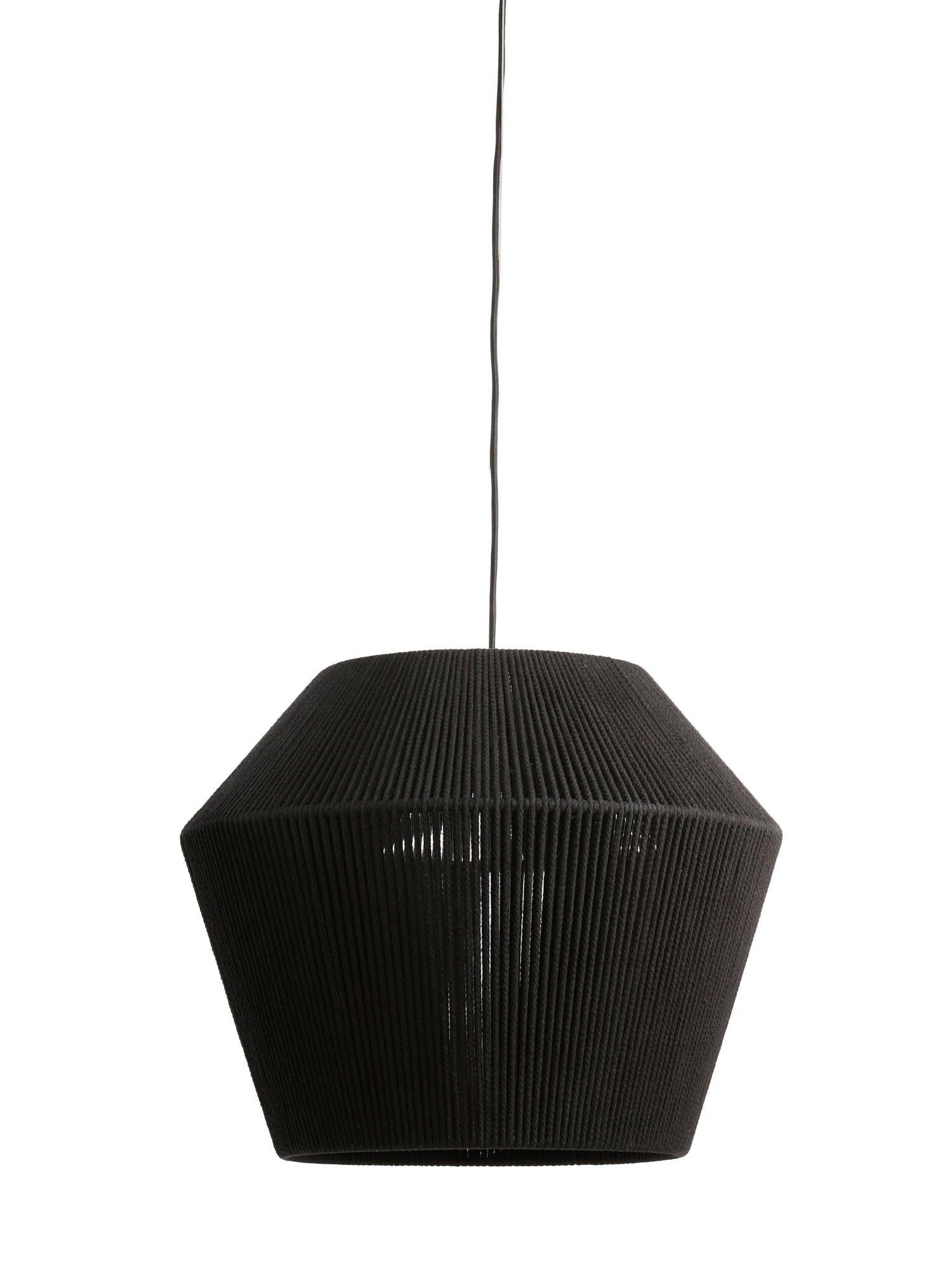 Agaro Hanging Lamp in Black Jute - 2 Sizes Available