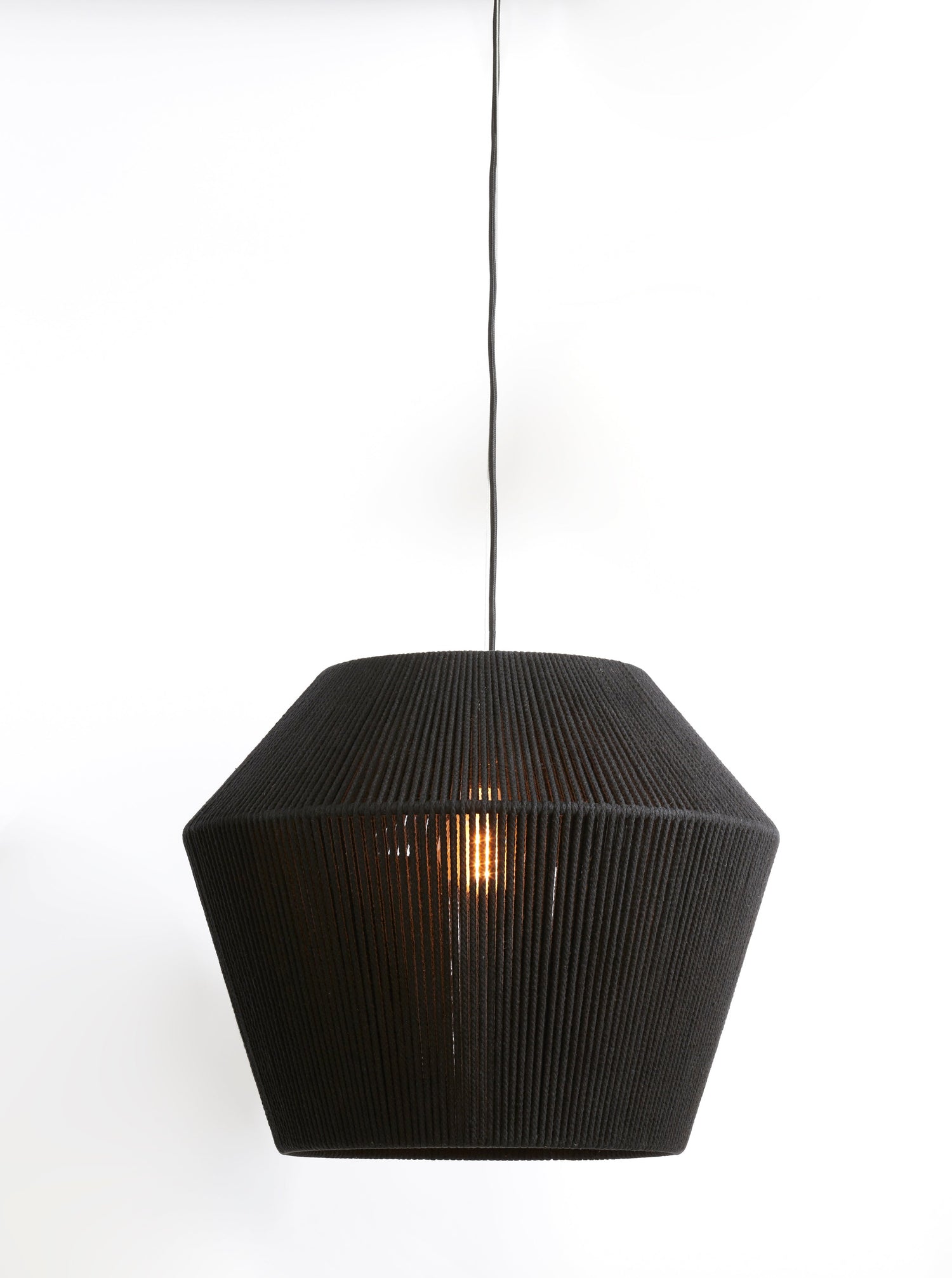 Agaro Hanging Lamp in Black Jute - 2 Sizes Available