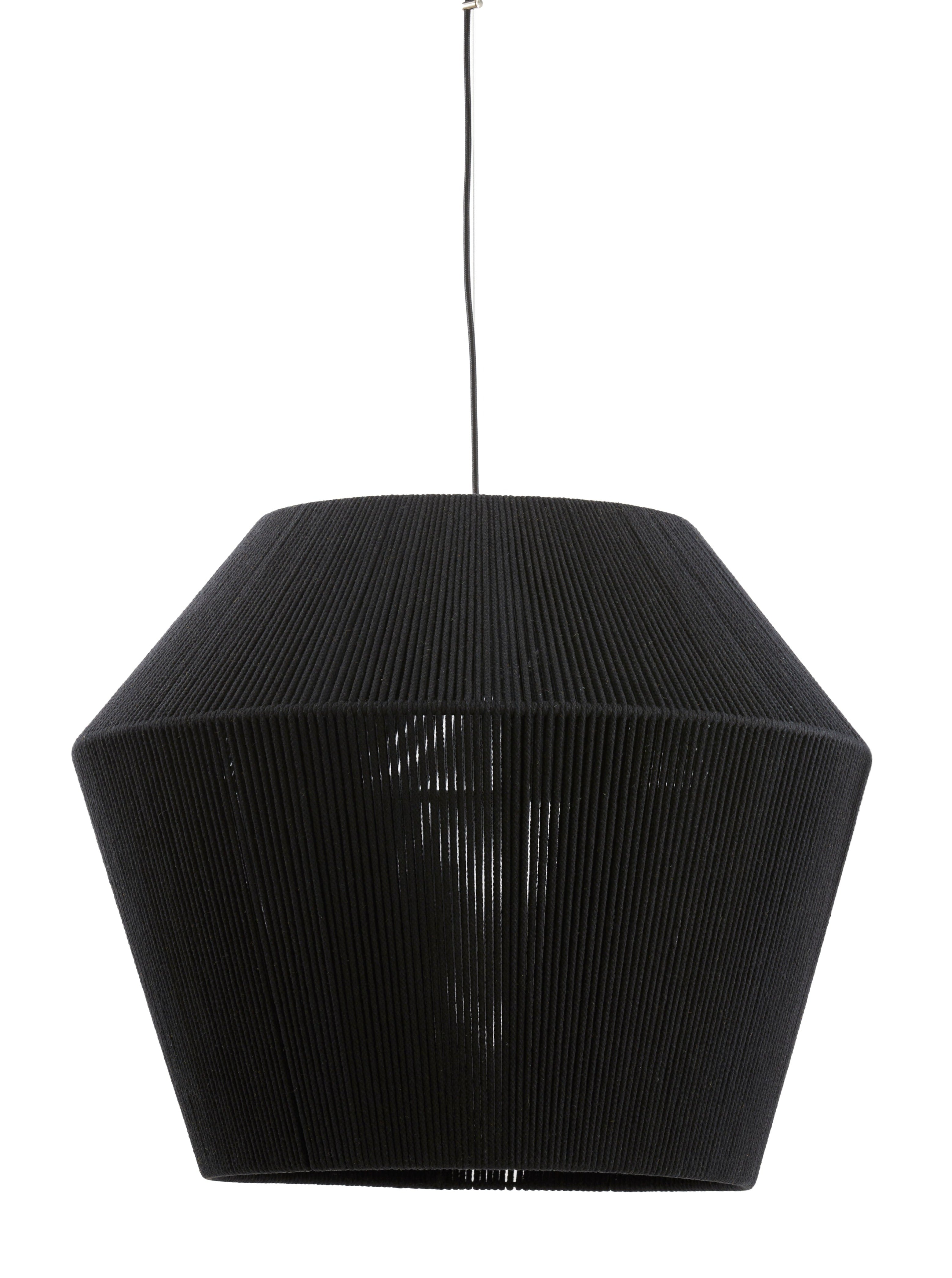 Agaro Hanging Lamp in Black Jute - 2 Sizes Available