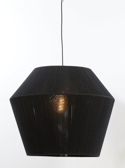 Agaro Hanging Lamp in Black Jute - 2 Sizes Available