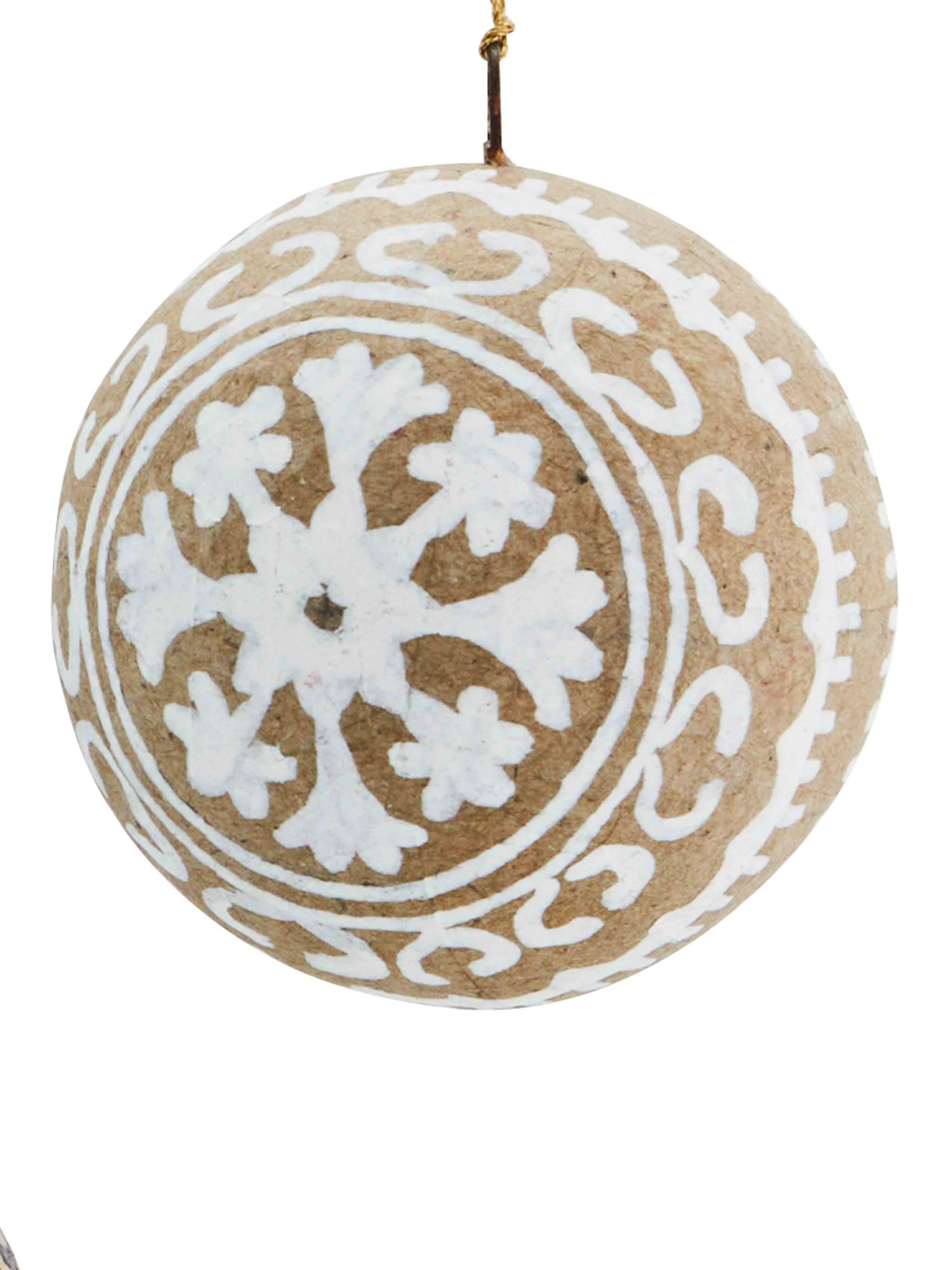 Handmade Paper Mache Ball Decoration