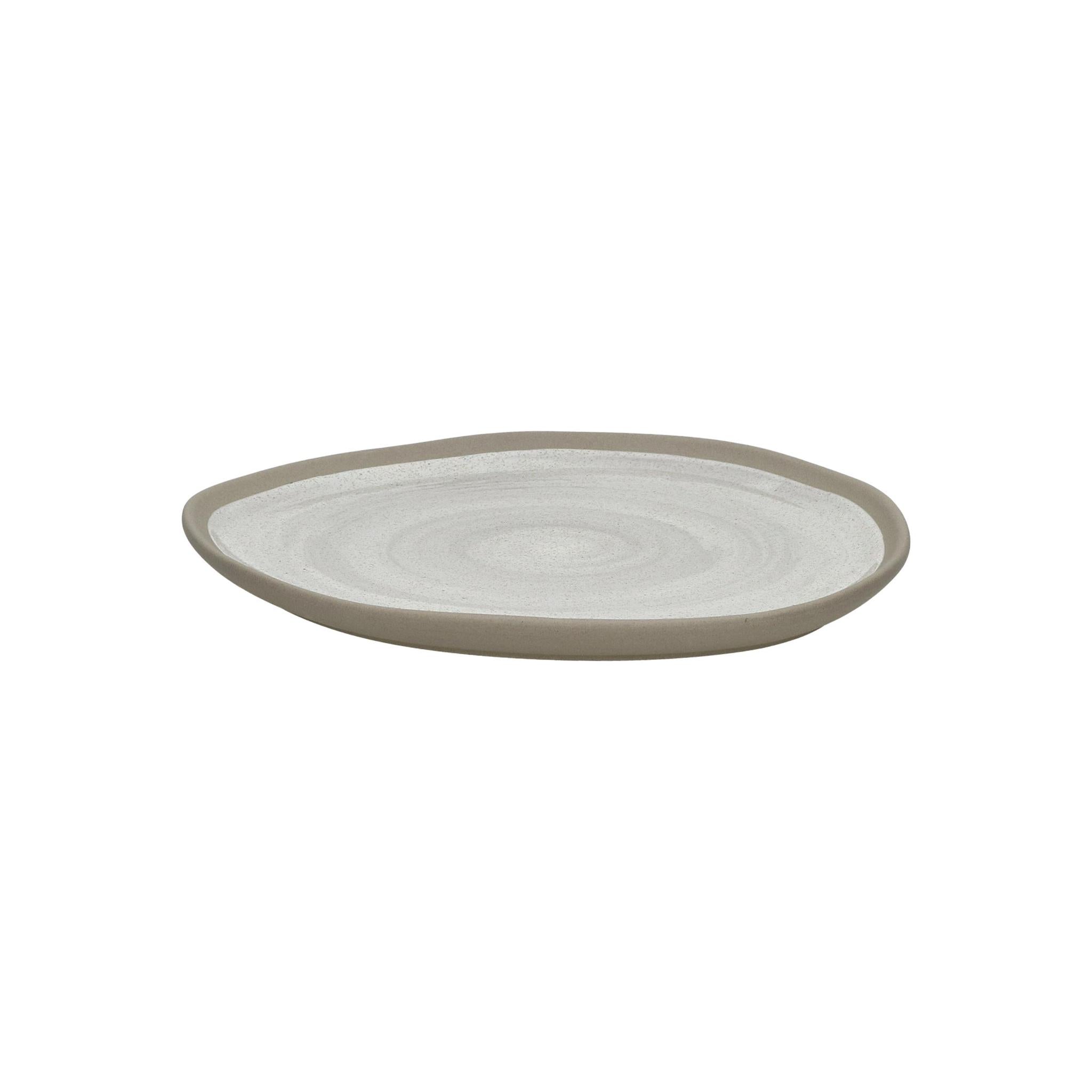 Primeval Porcelain Dinner Plate - Light Grey