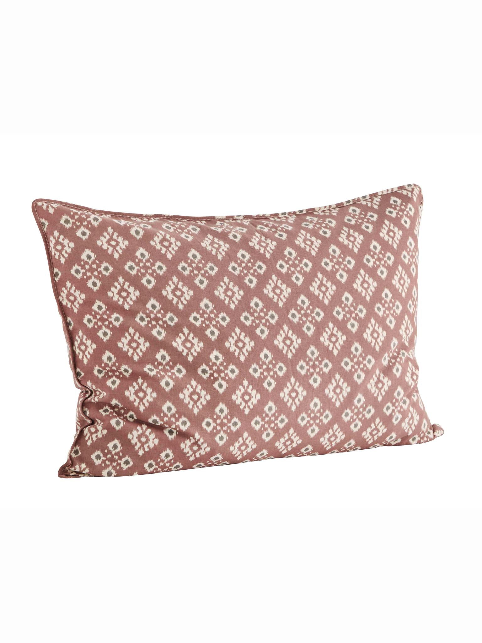 Old rose, Ecru &amp; Anthracite Printed Cushion