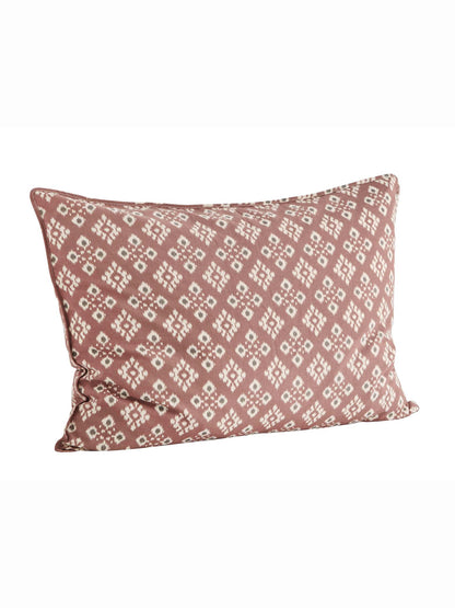 Old rose, Ecru &amp; Anthracite Printed Cushion