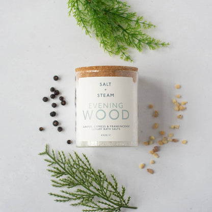 Evening Wood - Juniper &amp; Cypress Bath Salts 80g &amp; 432g