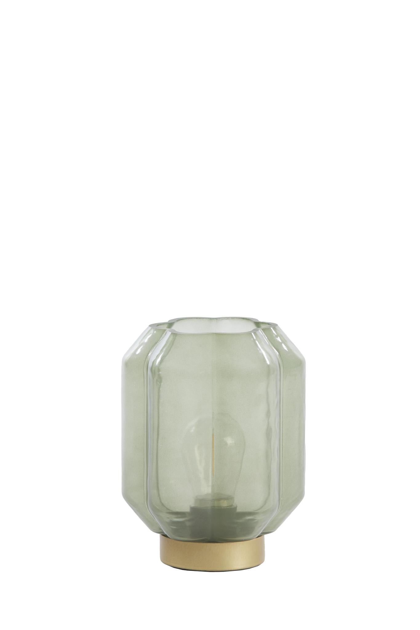 Palermo Green Glass LED Lamp