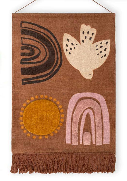 XL Boho woven wallhanging Sunset 100X70CM