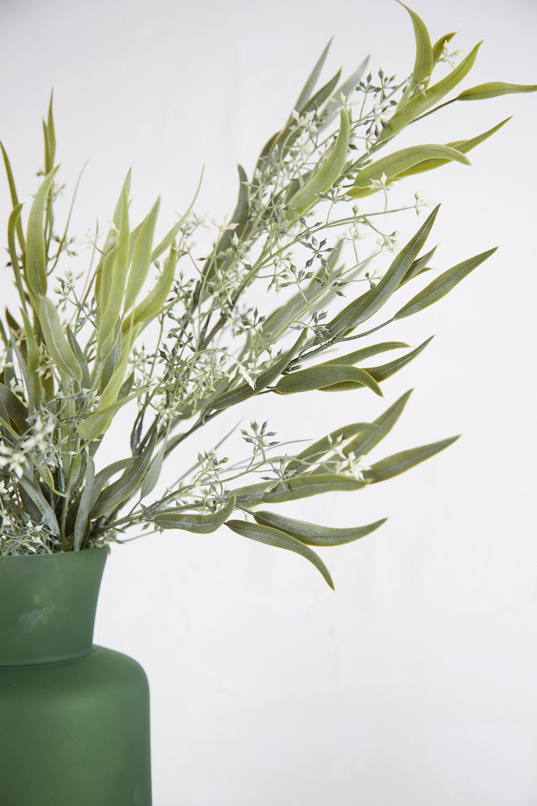 Smokey Green Glass Vase