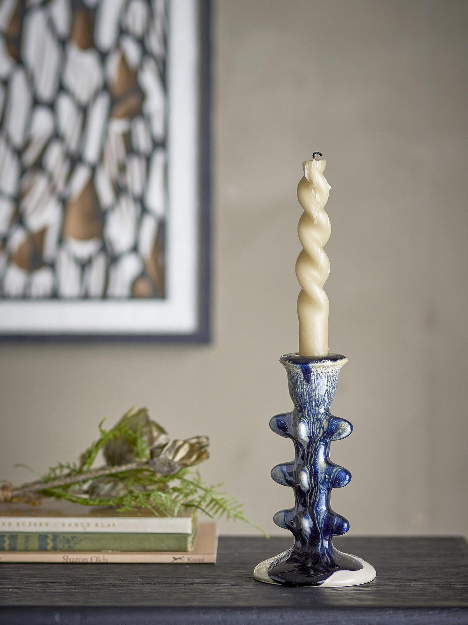 Cole Candle Holder - Blu - Stoneware