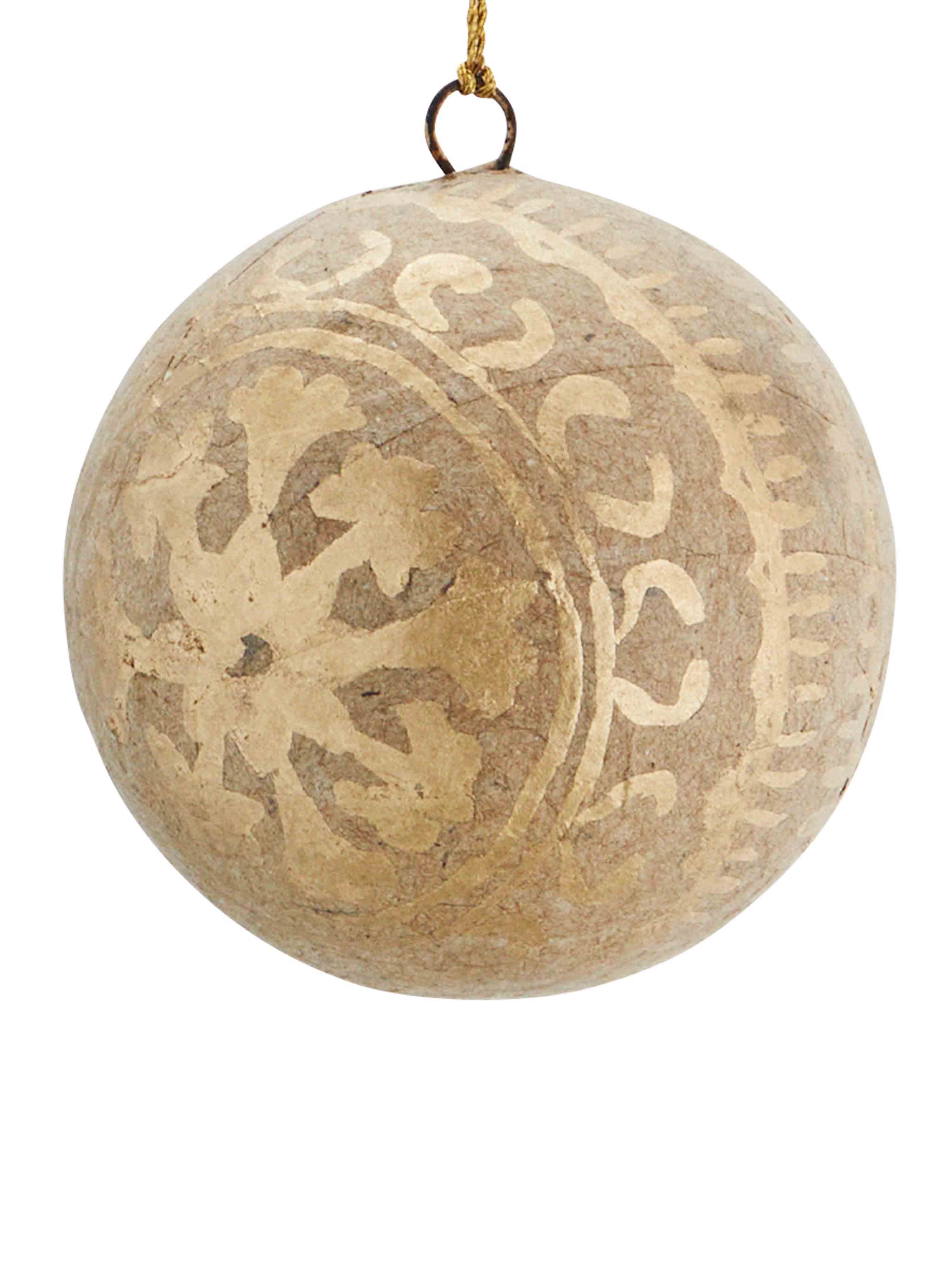 Handmade Paper Mache Ball Decoration