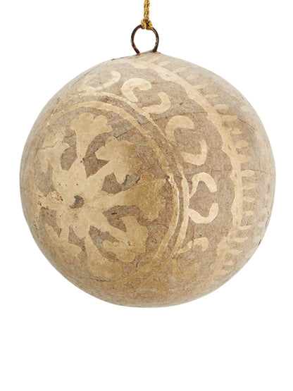 Handmade Paper Mache Ball Decoration