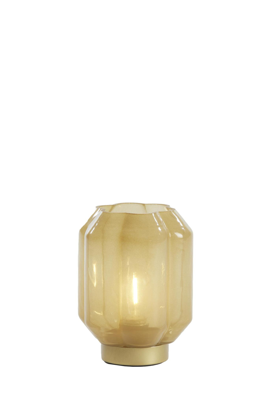 Palermo Yellow Glass LED Lamp