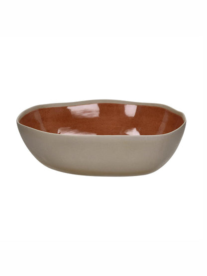 Primeval Porcelain Serving Bowl - Terracotta