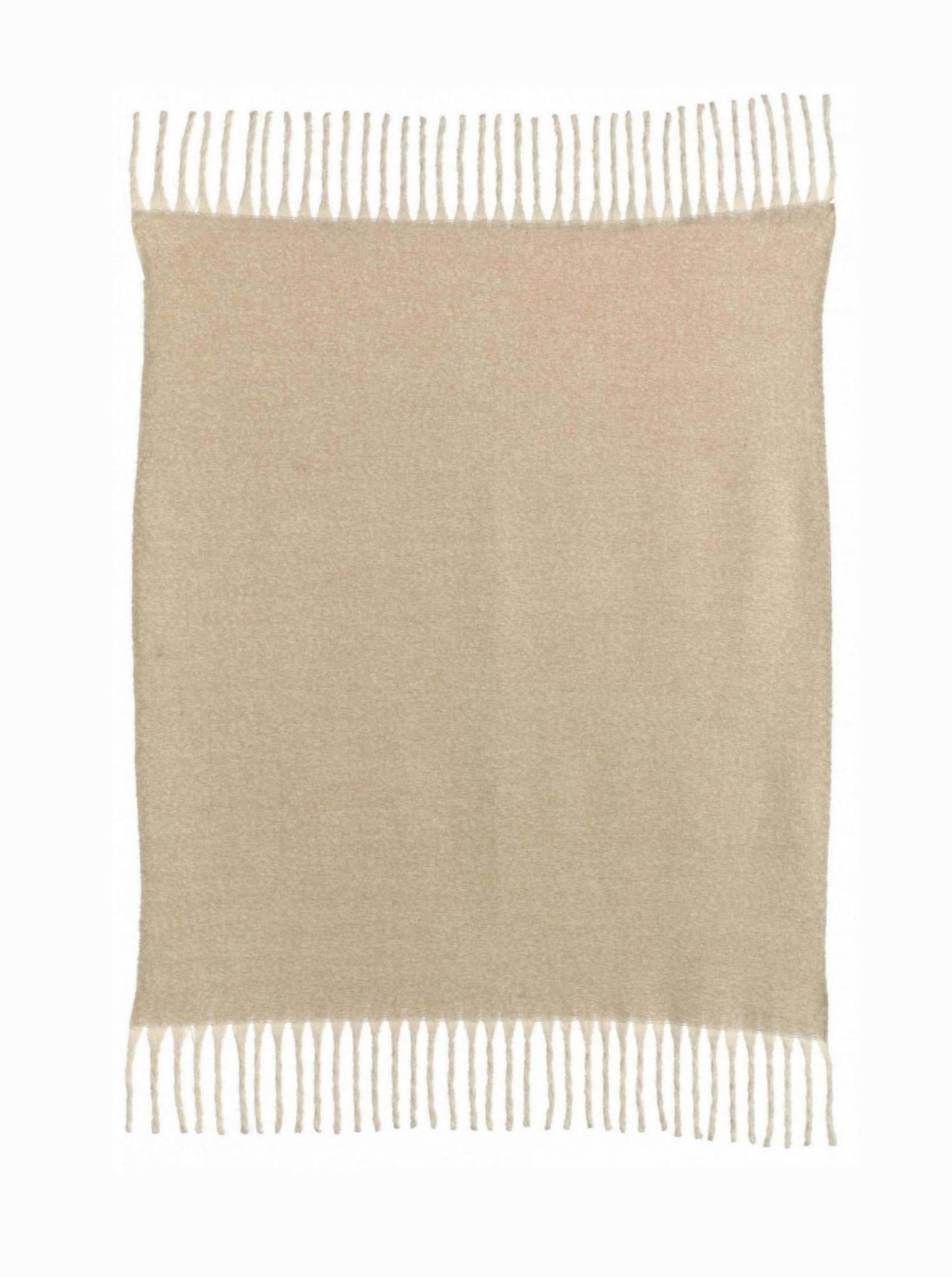 Isabel Recycled Fringed Throw - Natural