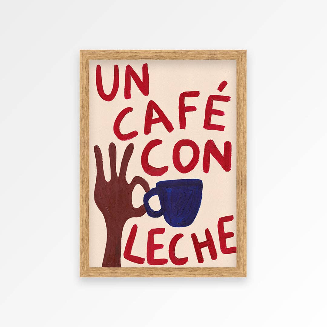 &quot;Café Con Leche&quot; Hand Painted Print