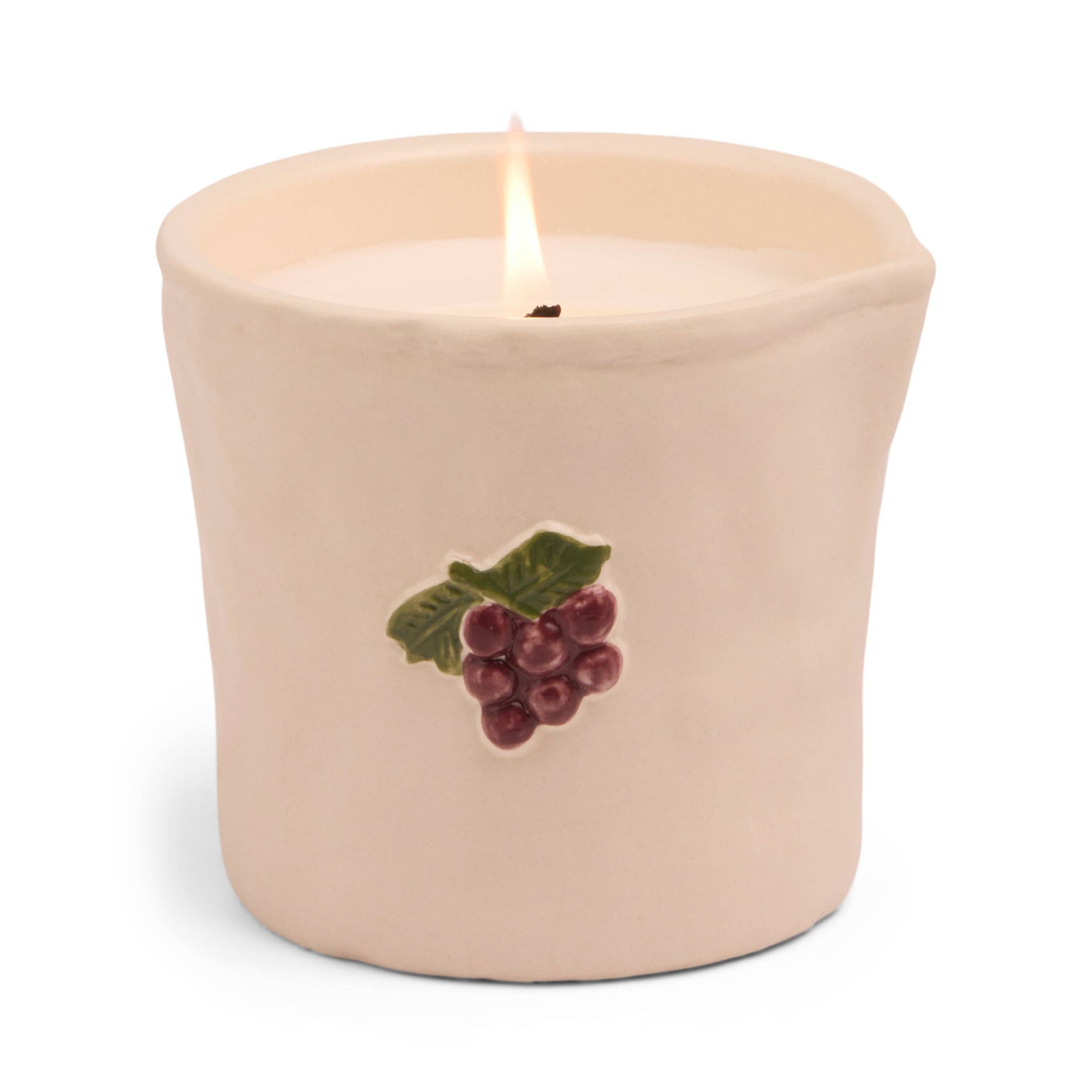 Paddywax Bistro Grapes Ceramic Candle - Bordeaux Grape