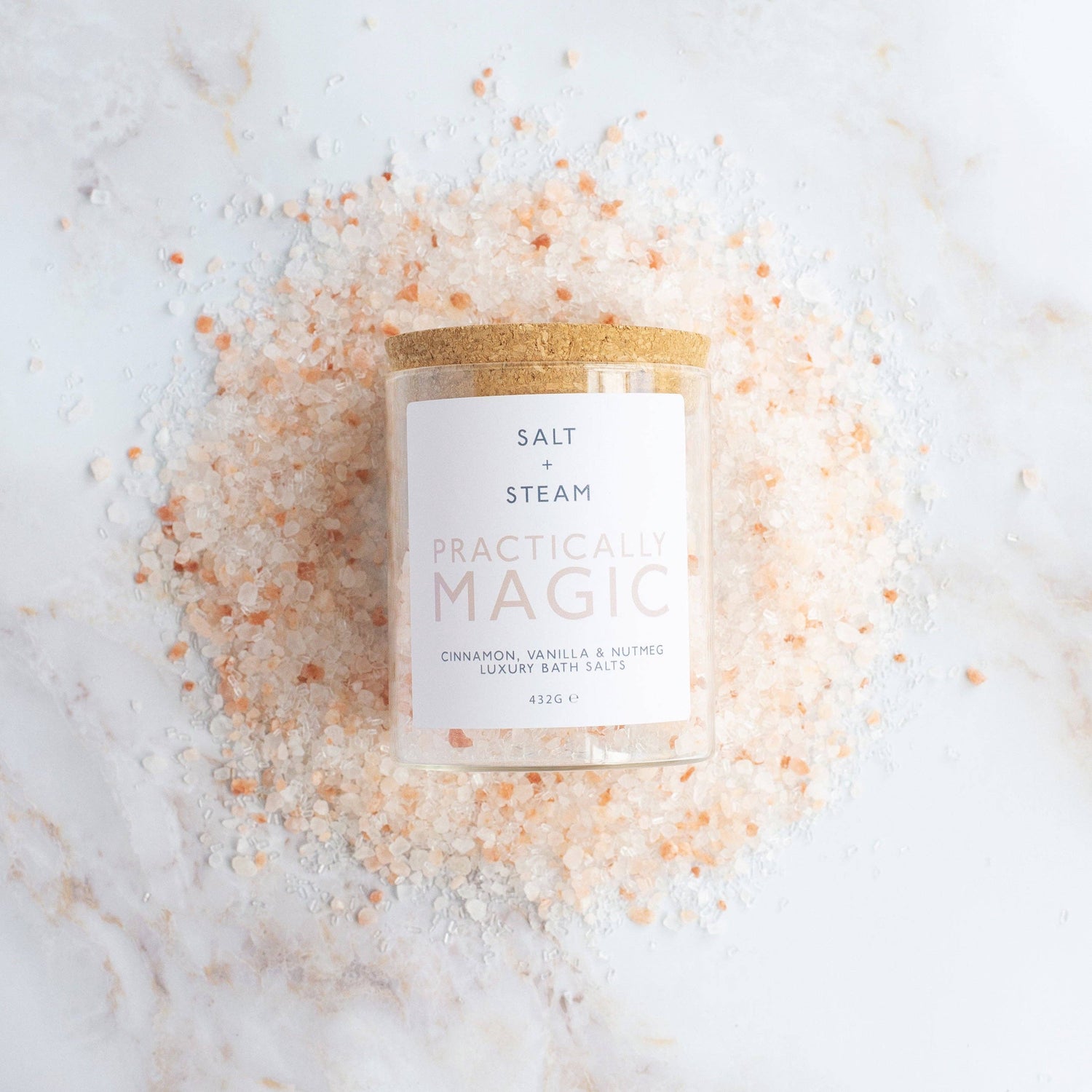 Practically Magic - Cinnamon &amp; Vanilla Bath Salts 80g &amp; 432g