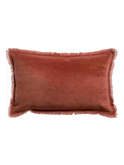 Fara Fringed Velvet Cushion - Sienne - 3 Sizes Avaliable