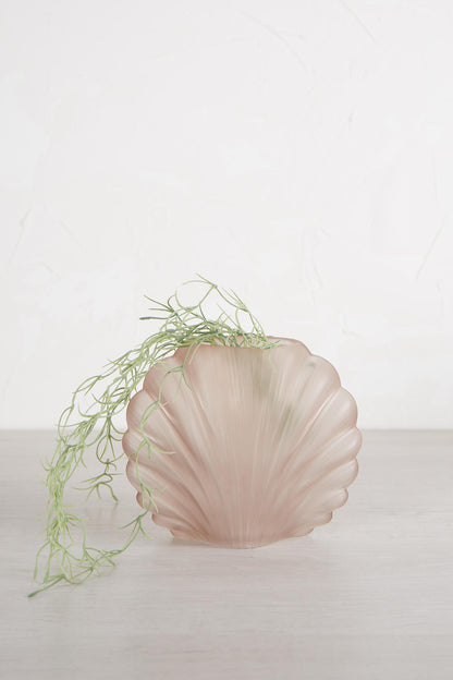 Blush Glass Shell Decorative Bowl