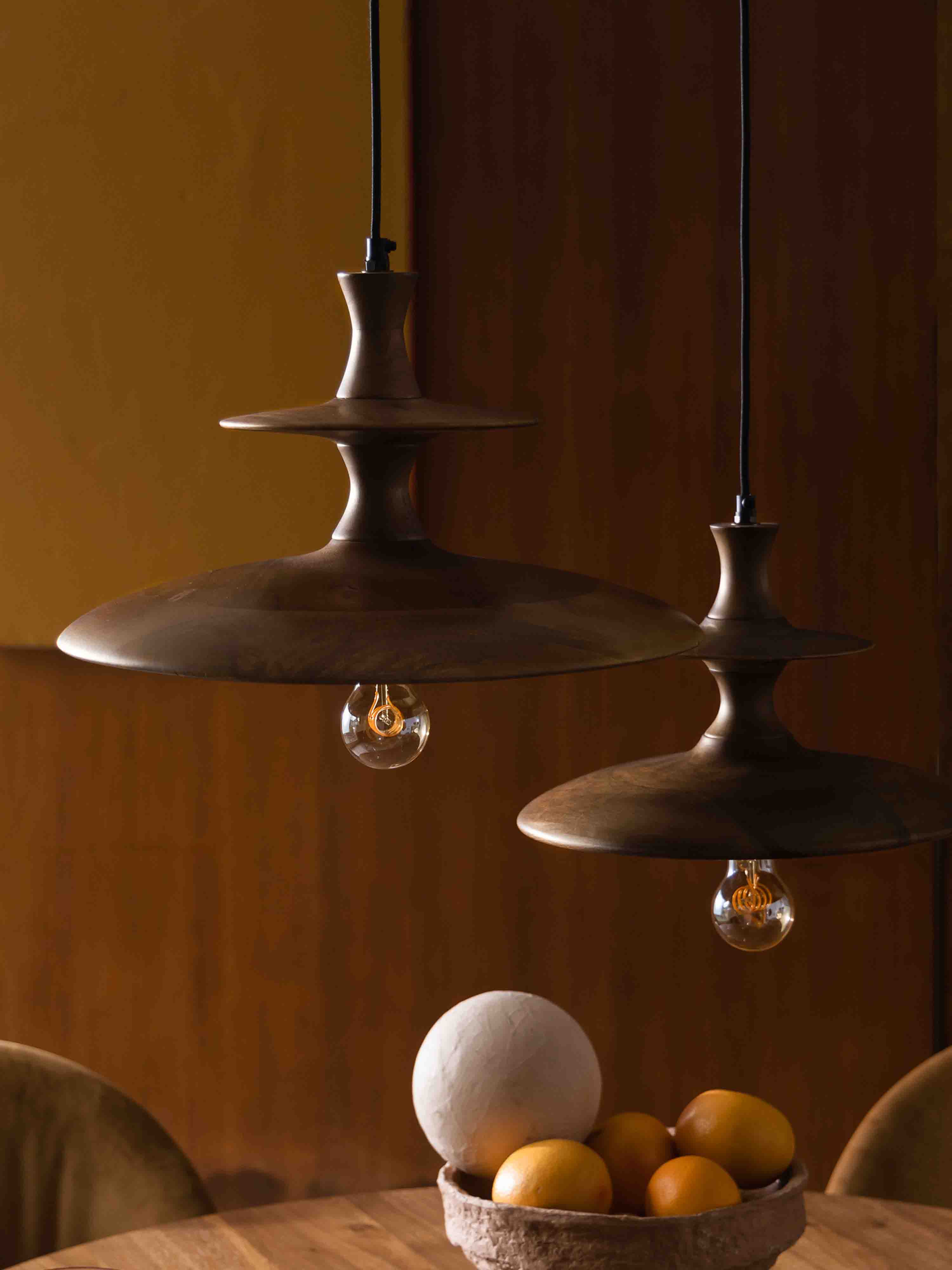 Cath Walnut Pendant Lamp - 2 Sizes