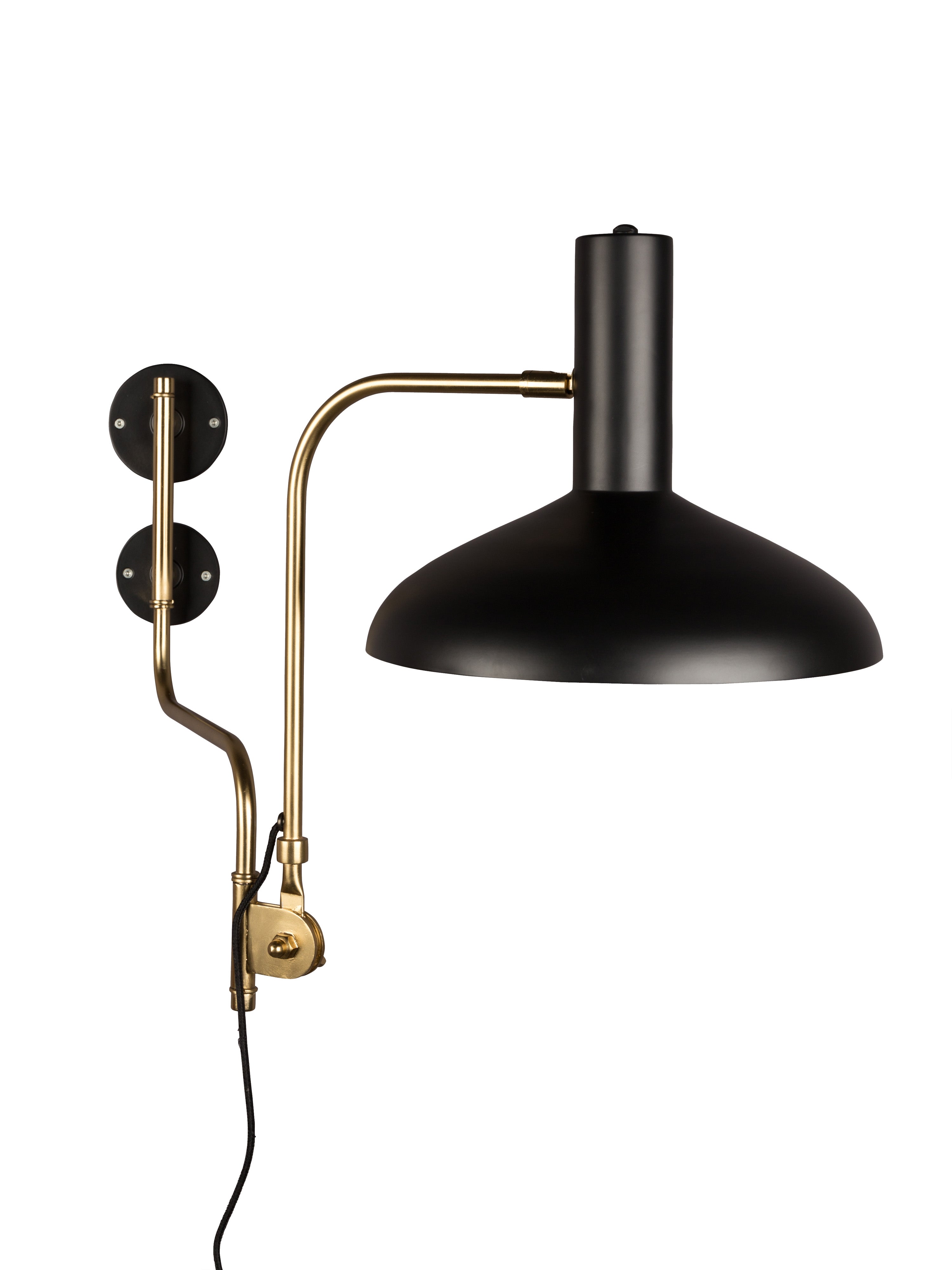 Devi Iron Wall Lamp in Black &amp; Brass