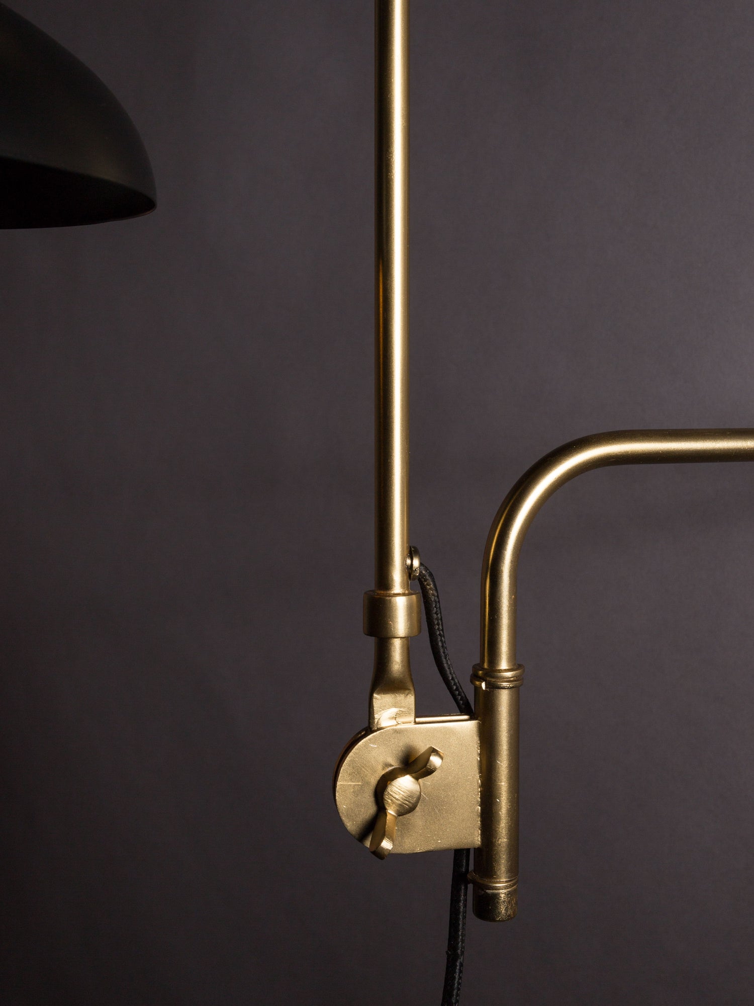 Devi Iron Wall Lamp in Black &amp; Brass