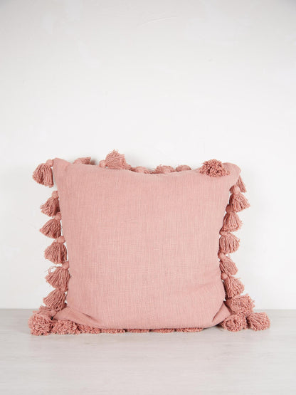 Rose Cushion With Tassels