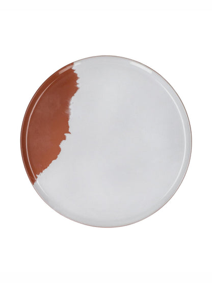 MARIAGE - Porcelain Dessert Plate - Terracotta