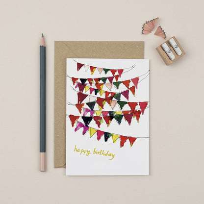 Happy Birthday Bunting Greetings Card