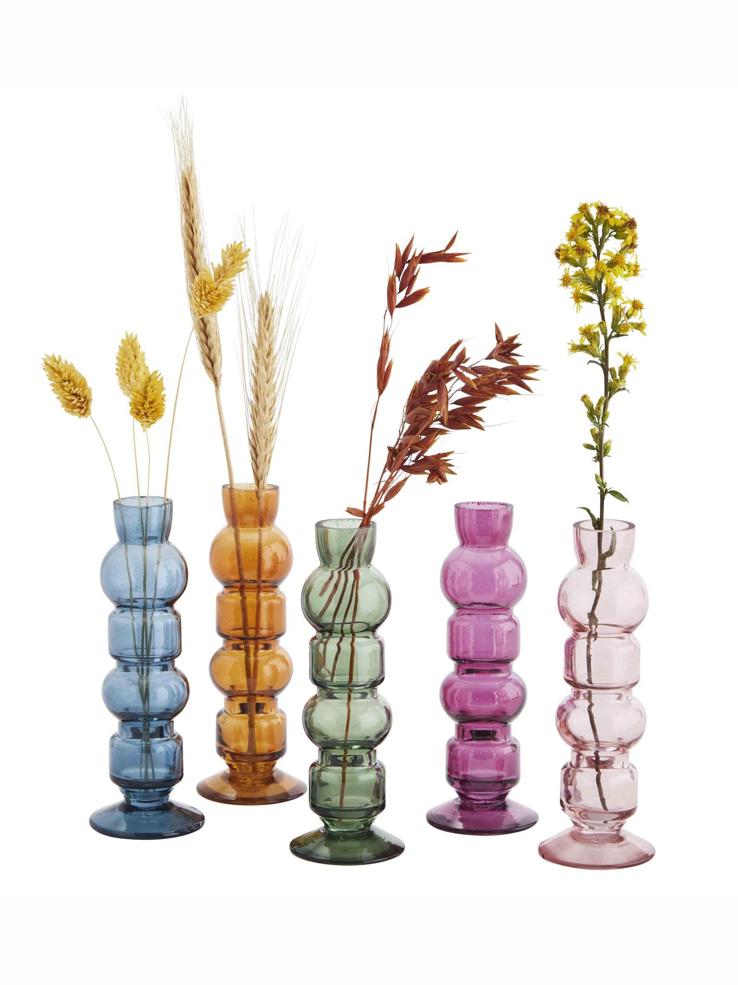 Coloured Glass Vase/Candle Holder- 5 Colours Available