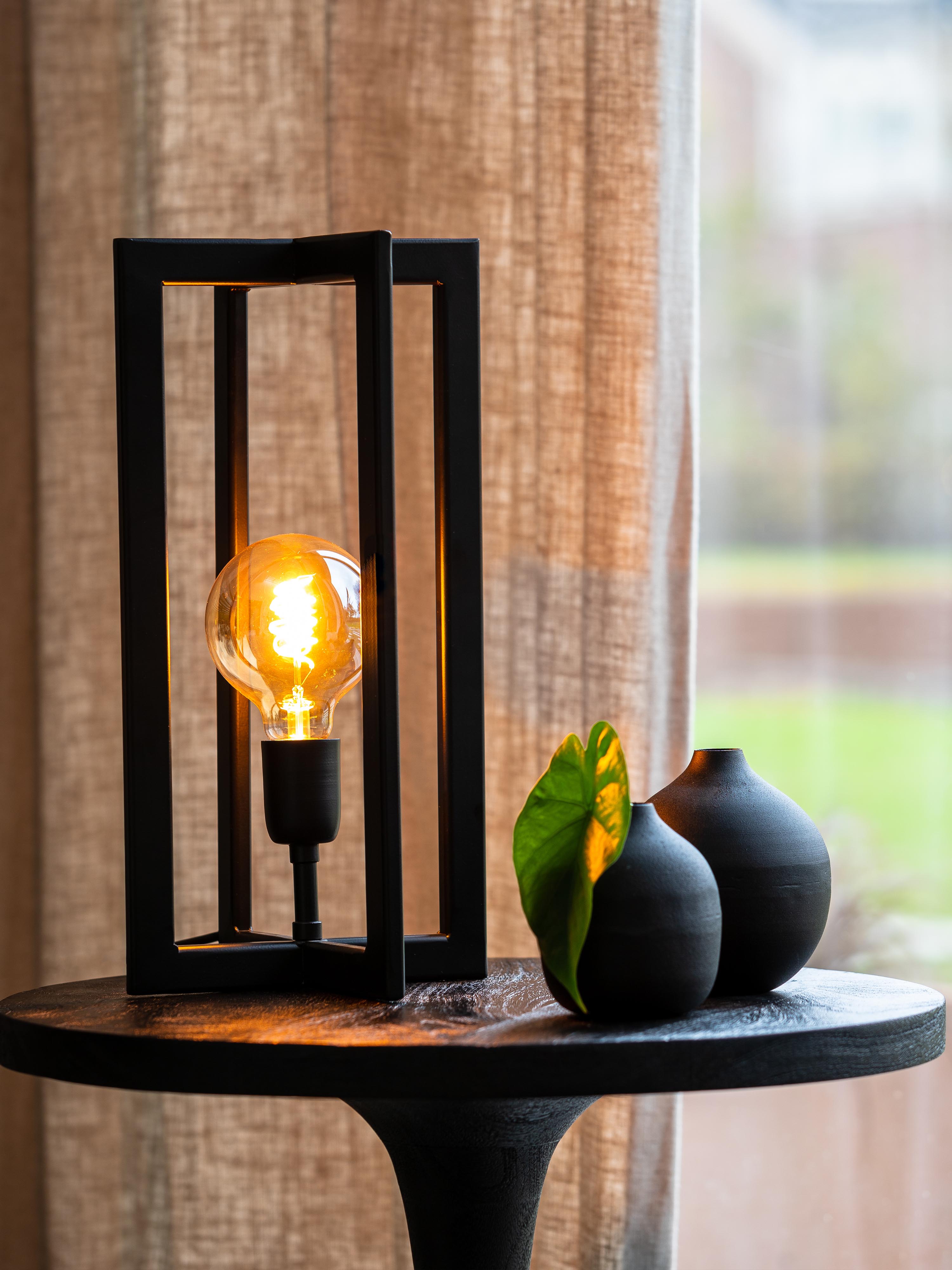 Ryat Decorative Metal Vase In Matt Black