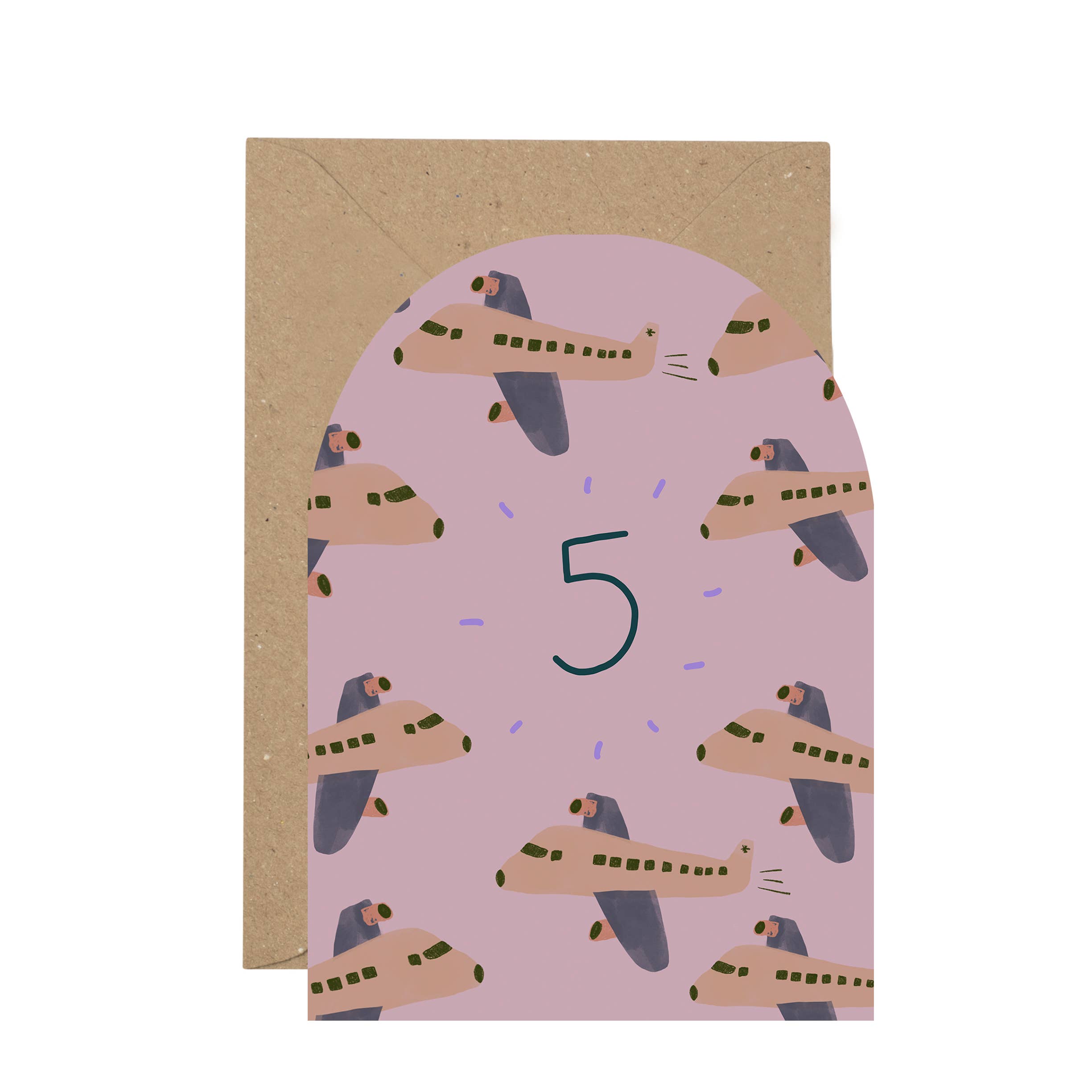 5th Birthday aeroplanes card