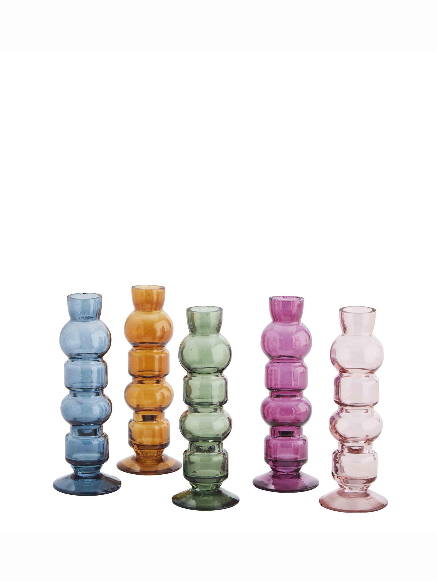 Coloured Glass Vase/Candle Holder- 5 Colours Available