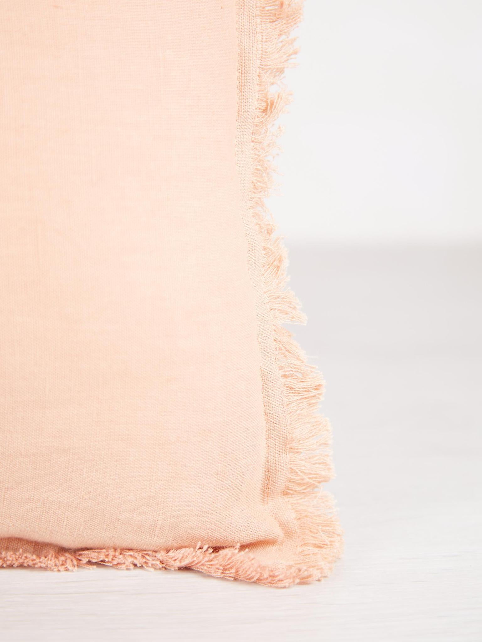 Laly Linen &amp; Cotton Plain Cushion in Epice - 30x50cm