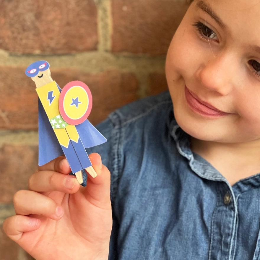 Make Your Own Superhero Peg Doll