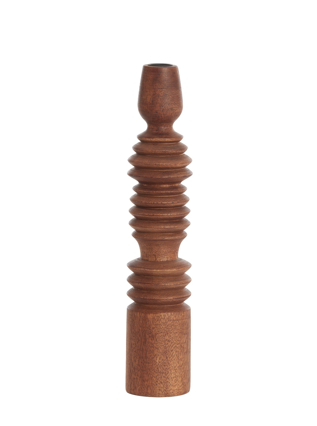 Afife Sculptural Wooden Candle Holder - Medium