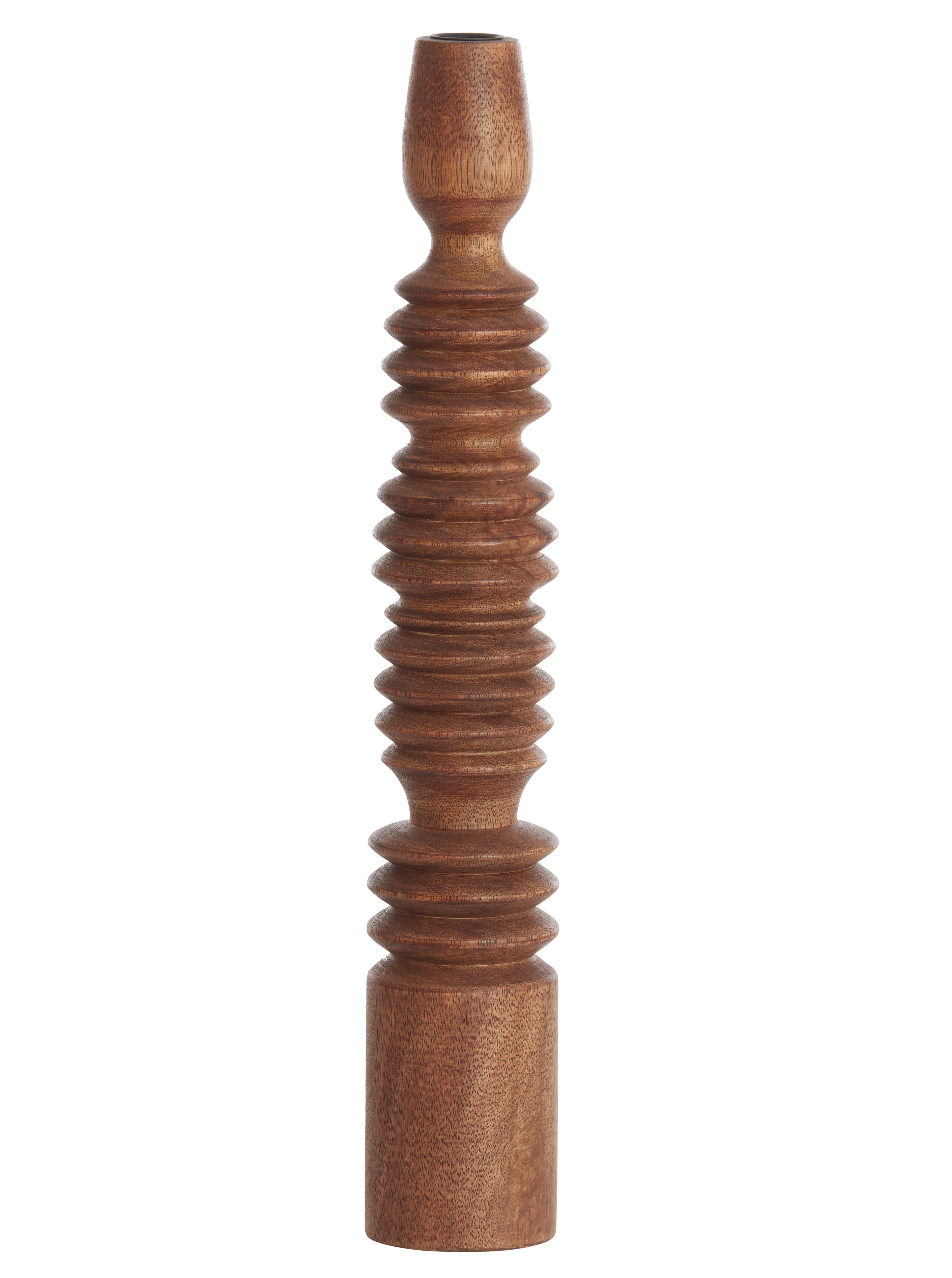 Afife Sculptural Wooden Candle Holder - Large