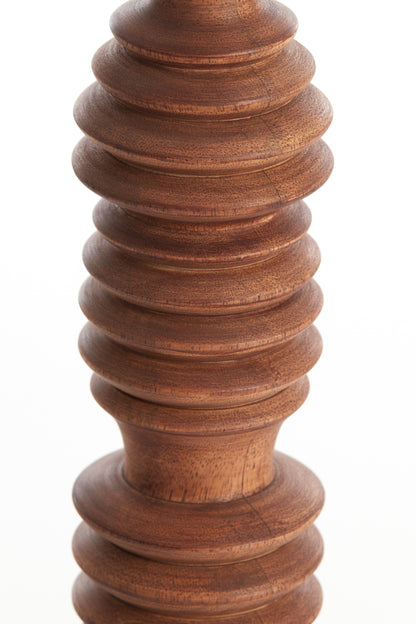 Afife Sculptural Wooden Candle Holder - Large