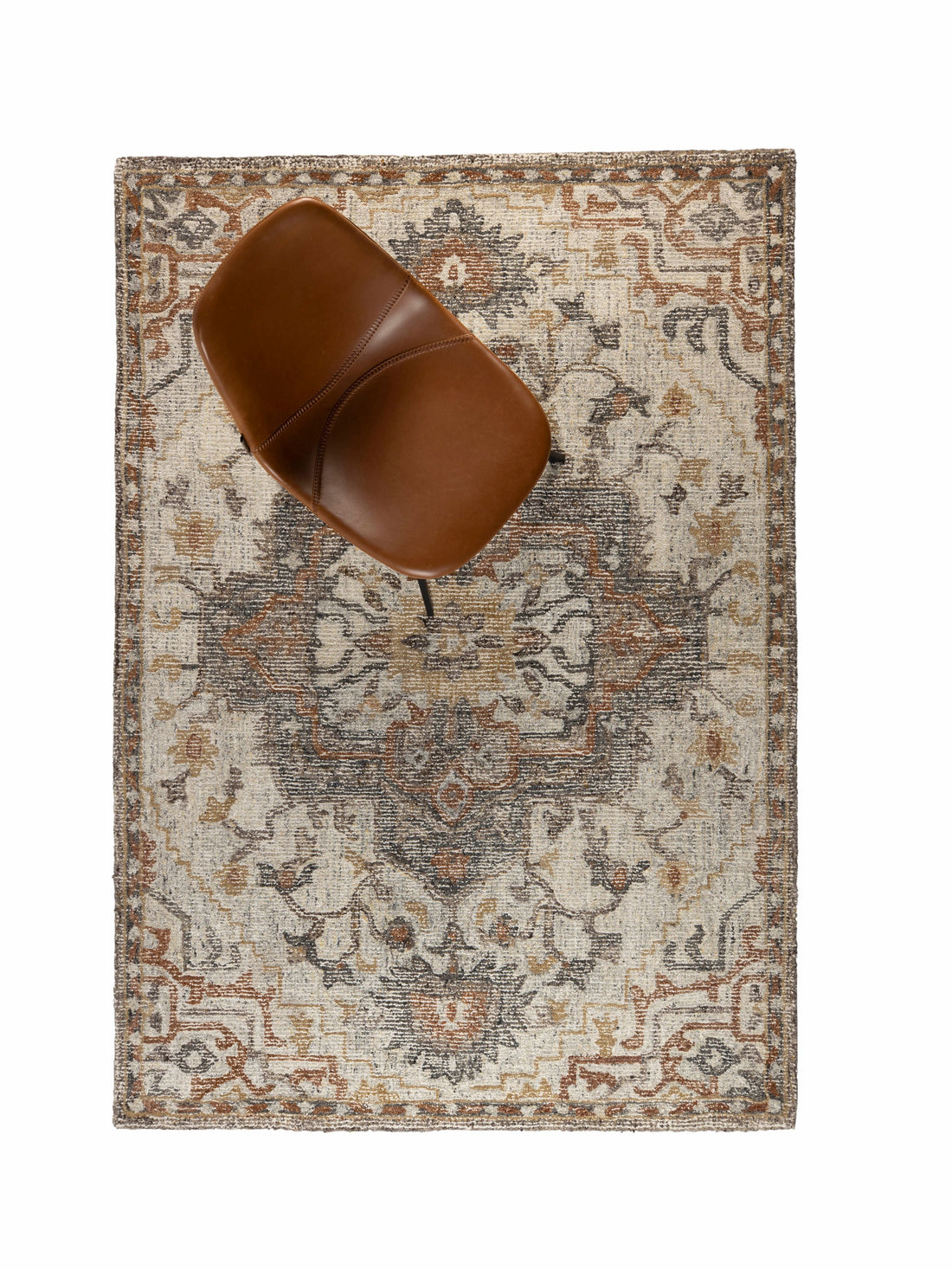 Amori Carpet in Grey/ Brick - (2 sizes available)