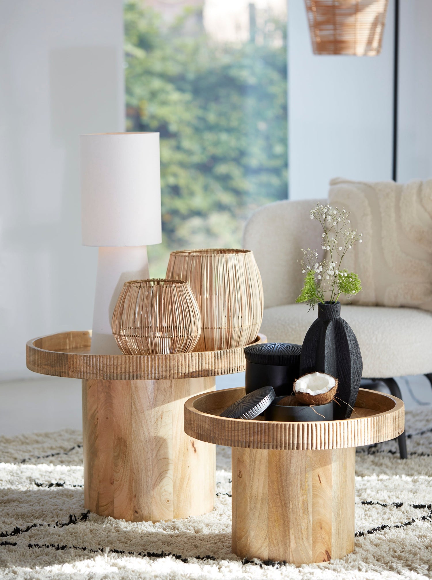 Kalomo Round Mango Wood Side Table