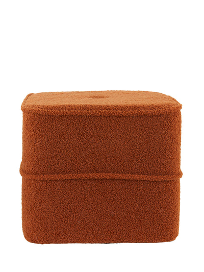 Kiki Teddy Pouffe/Stool in Terracotta