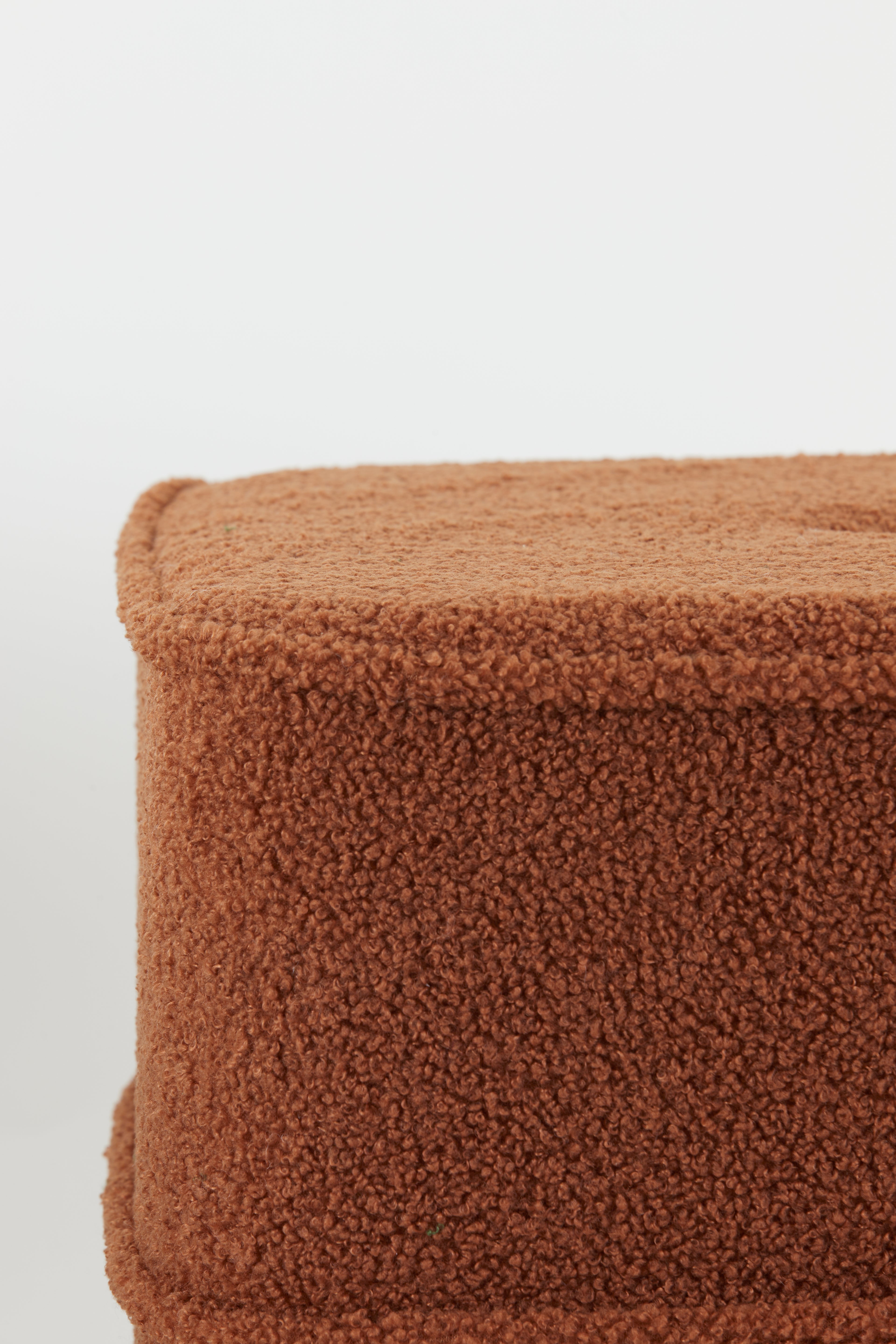 Kiki Teddy Pouffe/Stool in Terracotta