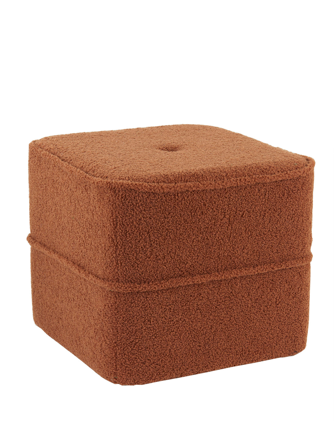 Kiki Teddy Pouffe/Stool in Terracotta