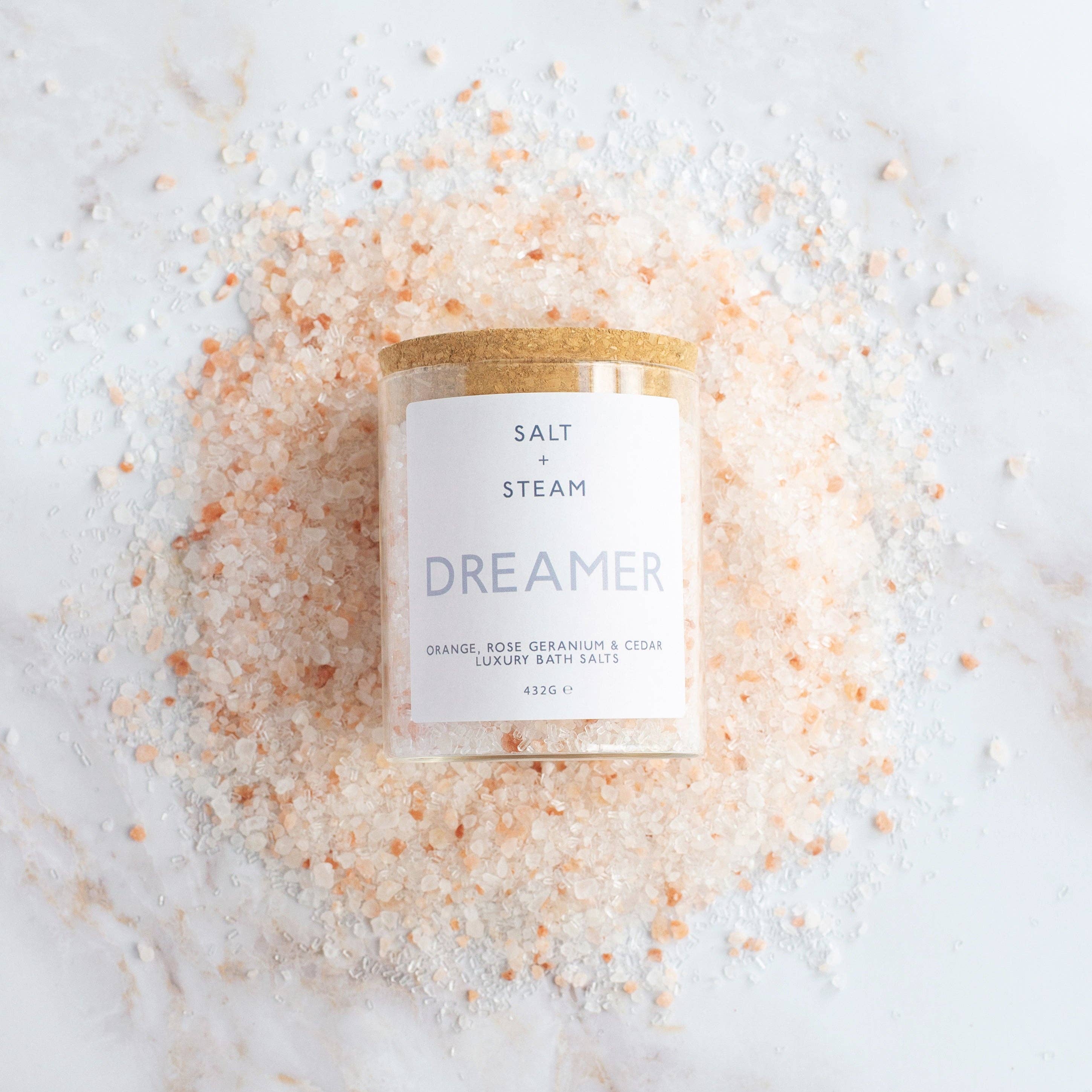 Dreamer - Rose Geranium &amp; Cedar Bath Salts 80g &amp; 432g