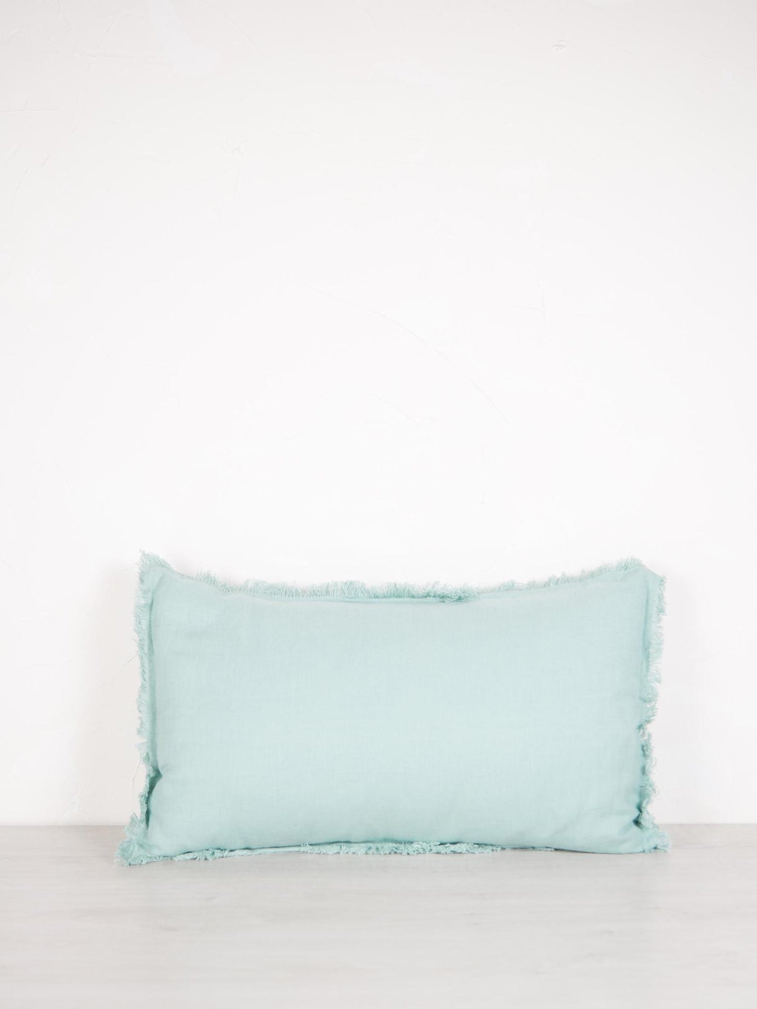 Laly Linen &amp; Cotton Plain Cushion in Opaline - 30x50cm