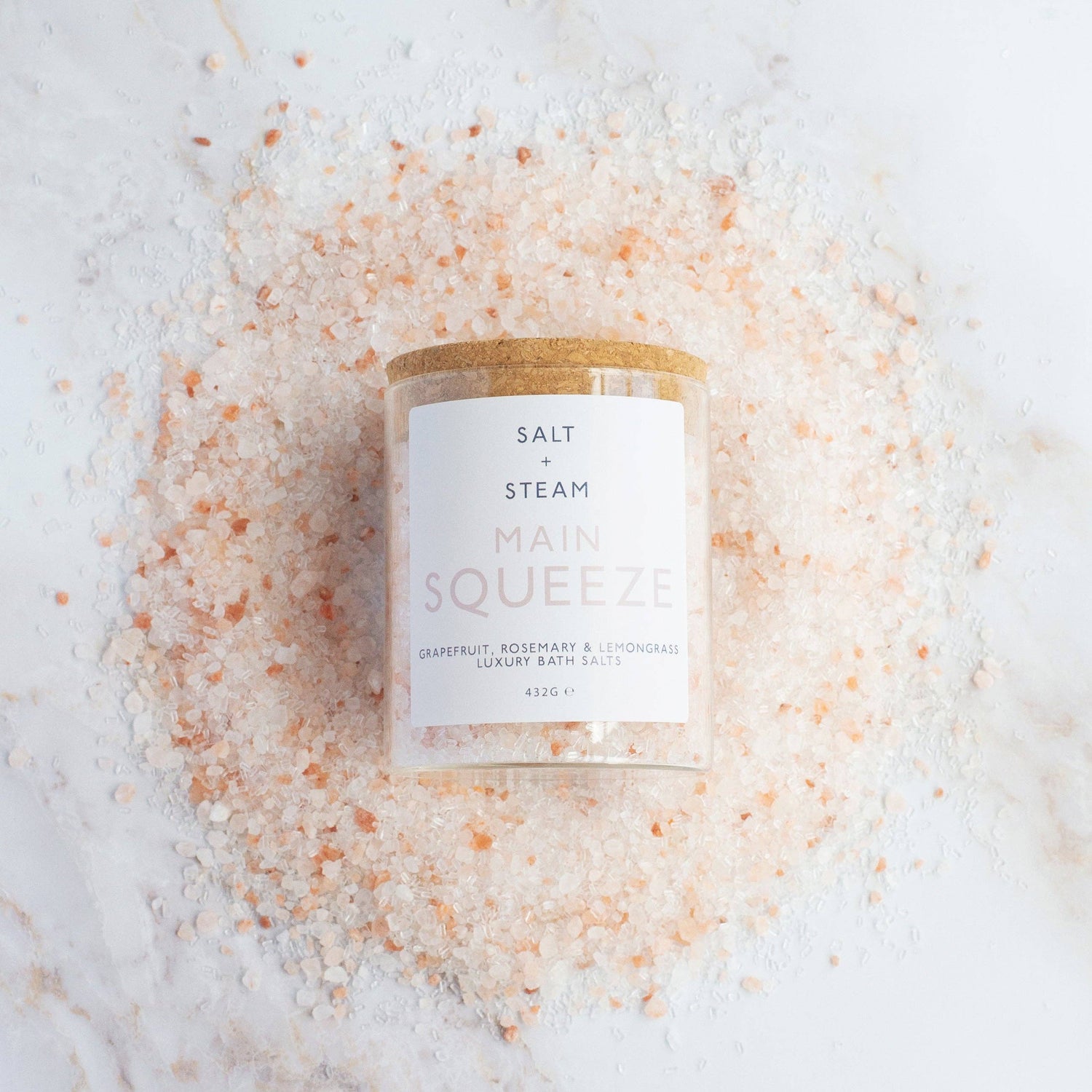 Main Squeeze - Grapefruit &amp; Rosemary Bath Salts 80g &amp; 432g