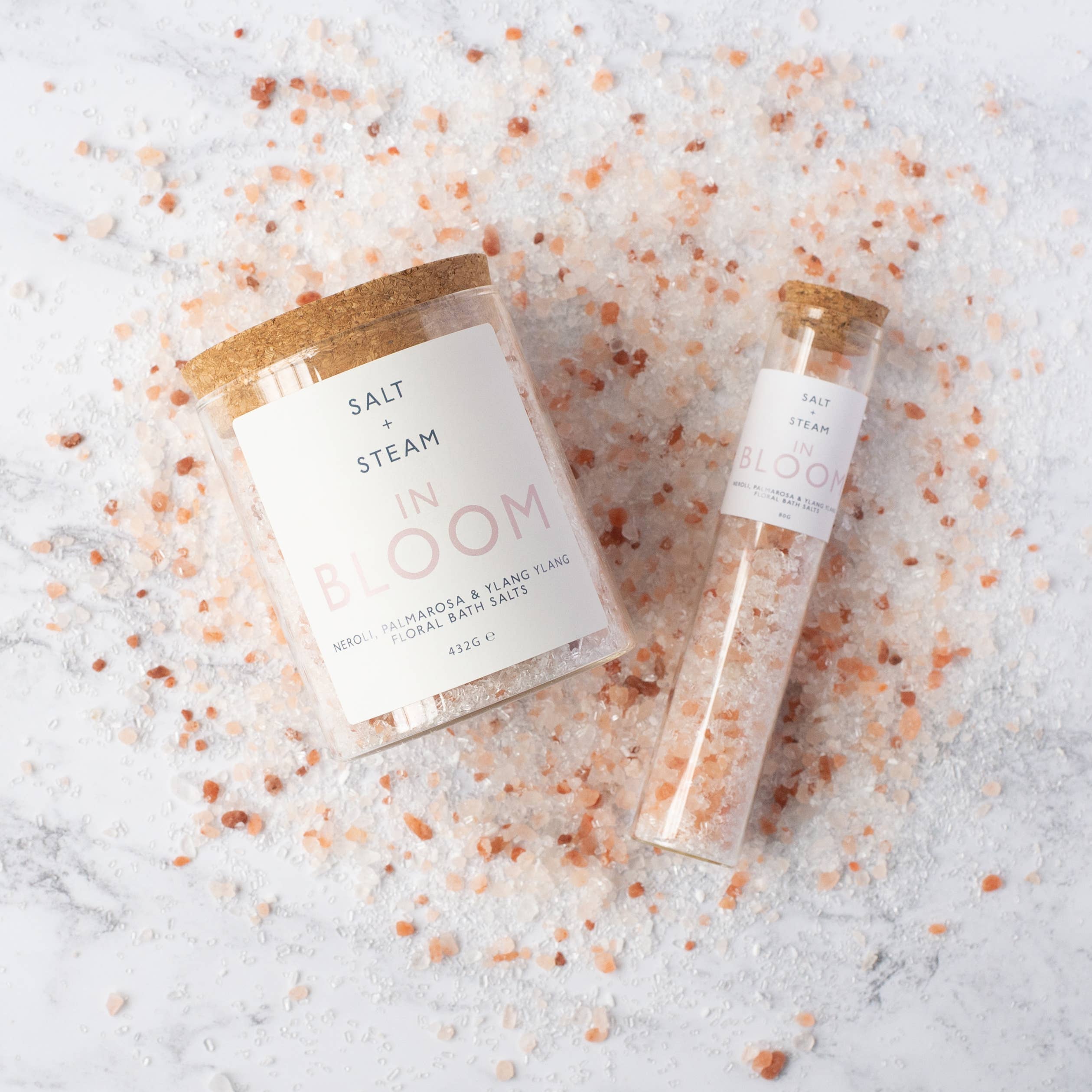 In Bloom - Rose, Neroli &amp; Palmarosa Bath Salts 80g &amp; 432g