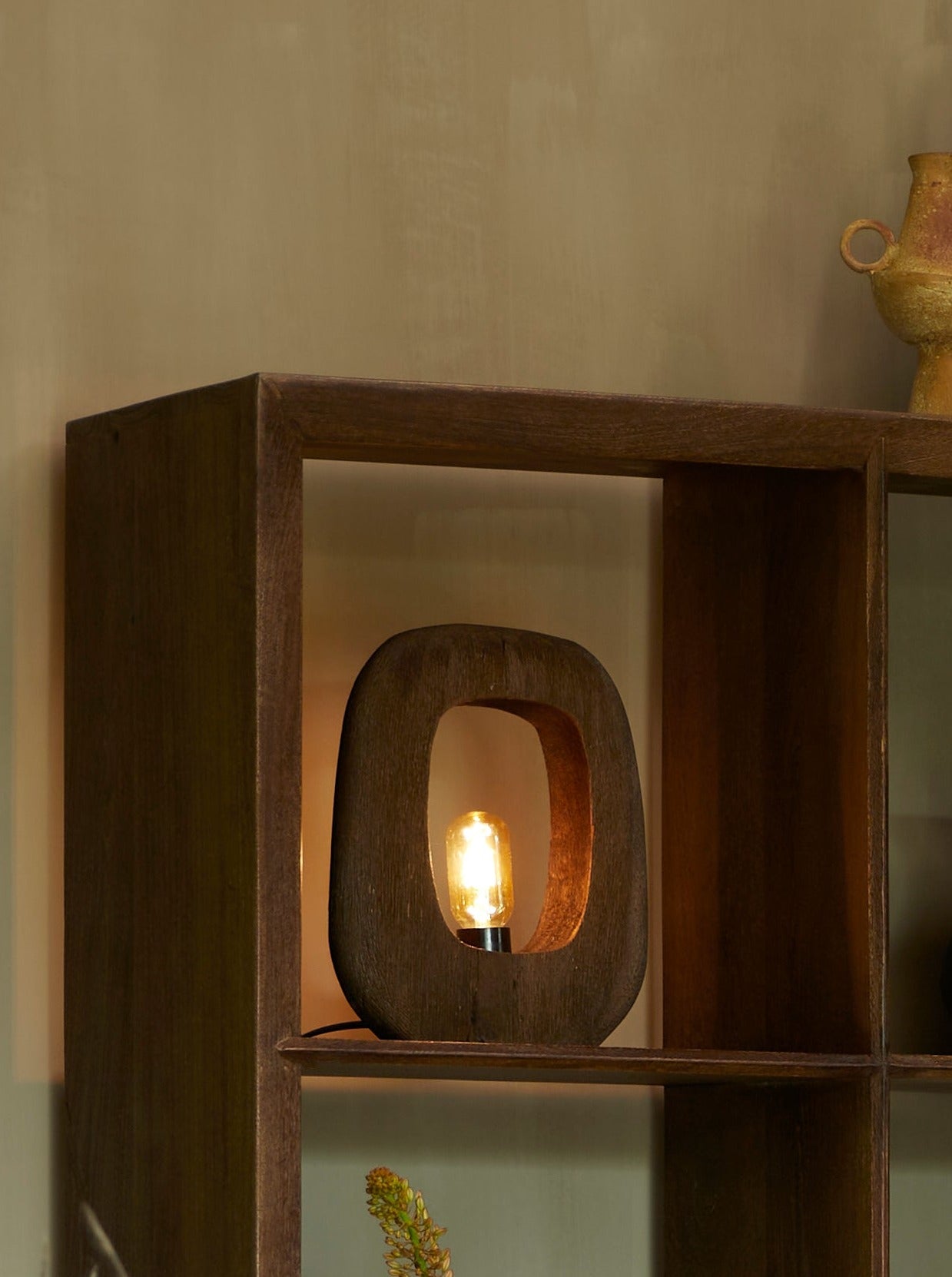 Kelafo Mango Wood Table Lamp - Medium