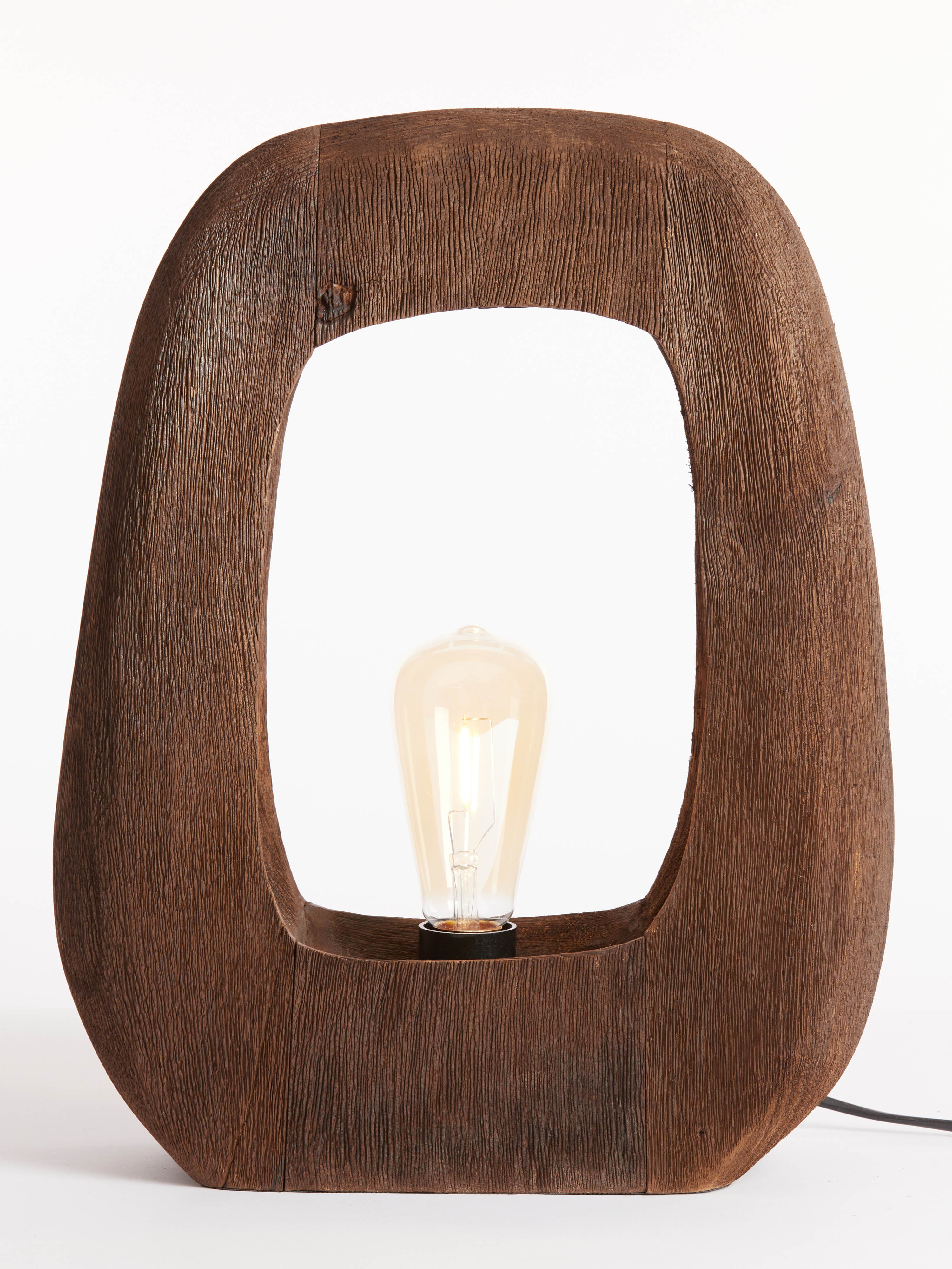 Kelafo Mango Wood Table Lamp - Large