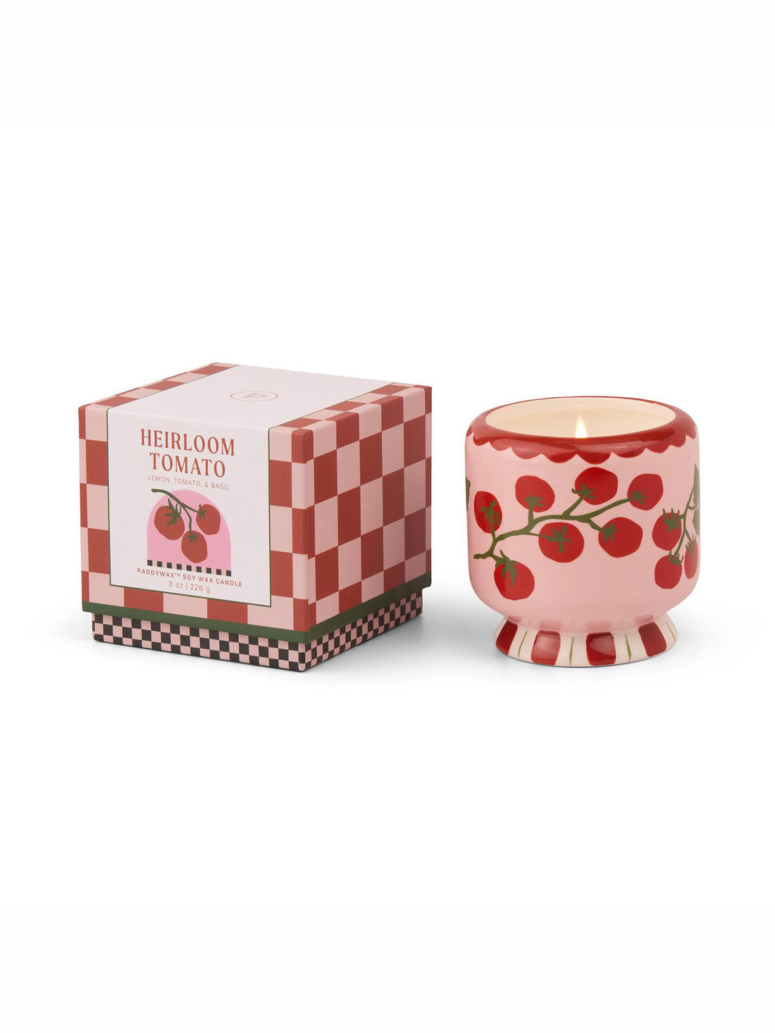 Adopo 8oz/226g Tomato Vine Ceramic Candle - Heirloom Tomato